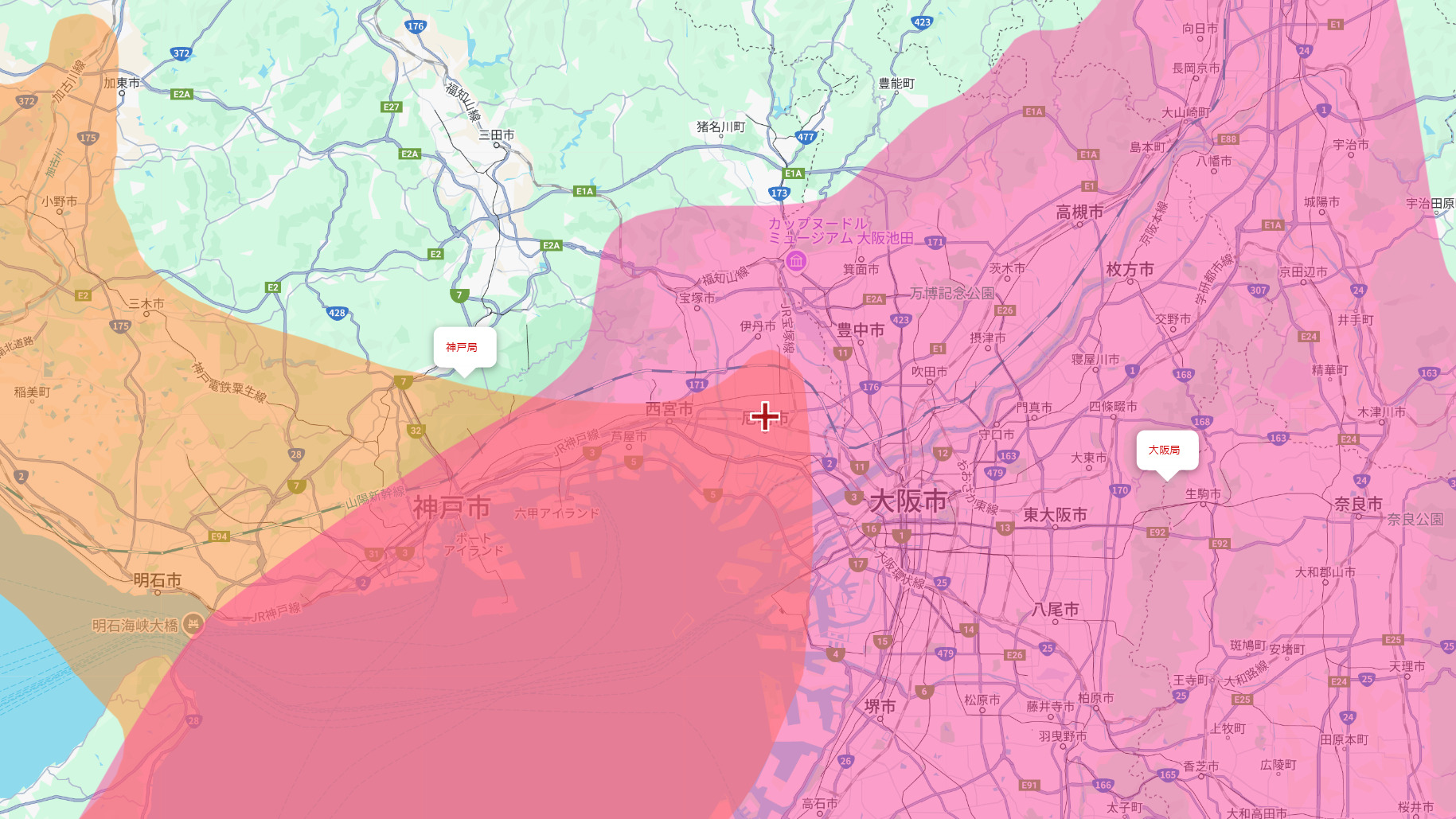 尼崎市の電波事情